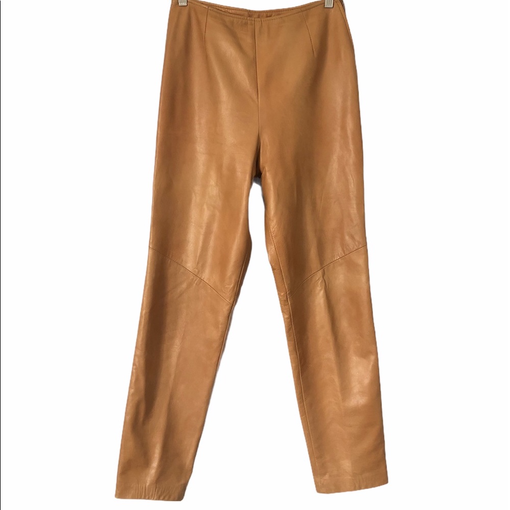 Danier High Rise Straight Leg Leather Pants, 8